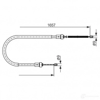 Трос ручника, стояночного тормоза BOSCH BC2 720 1193509461 1987482720 EXSUW - Изображение 2