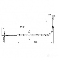 Трос ручника, стояночного тормоза BOSCH 1N4 II 1437241193 1987482868 - Изображение 2