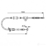 Трос ручника, стояночного тормоза BOSCH 355134 B C958 1987482064 3ZHFIKQ