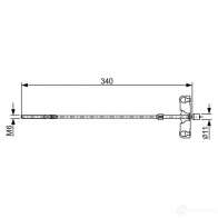 Трос ручника, стояночного тормоза BOSCH A 8GHFP 1987482651 Toyota Auris 4047025689656