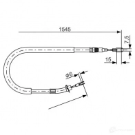 Трос ручника, стояночного тормоза BOSCH BC7 37 ZMDSGVG Mercedes Sprinter (904) 1 1995 – 2006 1987477857