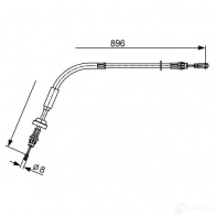 Трос ручника, стояночного тормоза BOSCH 3JAO8P 1987482543 355552 BC2 543