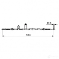Трос ручника, стояночного тормоза BOSCH Mazda 1XO TO 1987482897