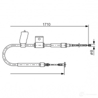 Трос ручника, стояночного тормоза BOSCH Fiat Strada (178) 1 Пикап 1.8 Working CE RST 103 л.с. 2003 – 2004 1987477830 ALO89TQ BC7 15