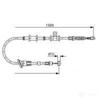 Трос ручника, стояночного тормоза BOSCH KTAIL 1987482246 BC113 0 Mitsubishi Carisma 1 (DA) Хэтчбек 1.6 (DA1A) 95 л.с. 1998 – 2006