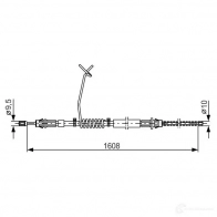 Трос ручника, стояночного тормоза BOSCH 9JJGBG B C872 1987477180 Ford Transit 6 (FD) Автобус 2.3 16V RWD (FB. FC. FA) 146 л.с. 2000 – 2006
