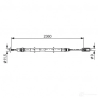 Трос ручника, стояночного тормоза BOSCH 1987477714 2BEBG B C576 353830