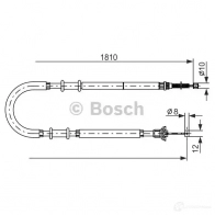 Трос ручника, стояночного тормоза BOSCH 355595 1987482587 BC2 587 DF4SLD - Изображение 2
