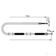 Трос ручника, стояночного тормоза BOSCH 355595 1987482587 BC2 587 DF4SLD - Изображение 3