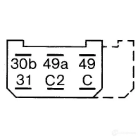Реле поворотников, поворотов BOSCH 1423138629 B 1K52QS 3165142606149 0335210156