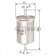Топливный фильтр BOSCH f026402124 TPHI1L2 N 2124 370413 - Изображение 3