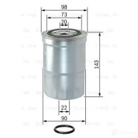 Топливный фильтр BOSCH 349512 O7T1GHI 1457434459 N 4459 - Изображение 4