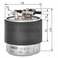 Топливный фильтр BOSCH N 2125 AAFCKS f026402125 370414 - Изображение 3