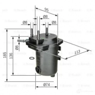 Топливный фильтр BOSCH N 7012 329108 0450907012 ZN3QME - Изображение 4