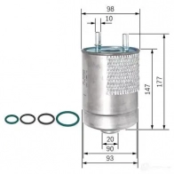 Топливный фильтр BOSCH 370472 VRR9R f026402850 N 2850 - Изображение 5
