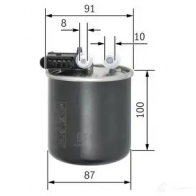 Топливный фильтр BOSCH N 2838 f026402838 370460 S5W7H0F - Изображение 4