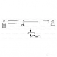 Высоковольтные провода зажигания, комплект BOSCH 5GW192 0986356817 335603 B 817 - Изображение 2