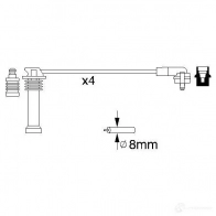Высоковольтные провода зажигания, комплект BOSCH 0986356805 335591 Q3PO0I0 B 805 - Изображение 3