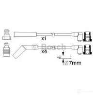Высоковольтные провода зажигания, комплект BOSCH FJZ608 335808 0986357153 B 153 - Изображение 4