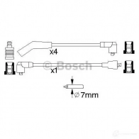 Высоковольтные провода зажигания, комплект BOSCH 335560 MBLUD7J B 772 0986356772 - Изображение 4