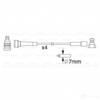 Высоковольтные провода зажигания, комплект BOSCH B 210 335862 NM6CIS 0986357210 - Изображение 5