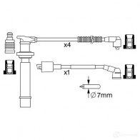 Высоковольтные провода зажигания, комплект BOSCH Nissan DD8QNV5 B 280 0986357280