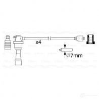 Высоковольтные провода зажигания, комплект BOSCH 4OEFUL 0986357151 B 151 335806 - Изображение 4