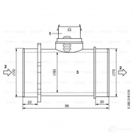Расходомер воздуха BOSCH 0280218113 GDANQ2 HFM-5-4. 7 318581 - Изображение 6