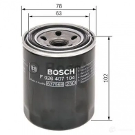 Масляный фильтр BOSCH 370608 SSU3ZHD P 7104 f026407104 - Изображение 4