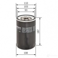Масляный фильтр BOSCH 7RTJ883 370635 f026407131 P 7131 - Изображение 2