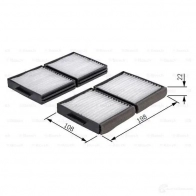 Салонный фильтр BOSCH 1987432117 M 2117 351055 L5U634 - Изображение 3