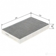 Салонный фильтр BOSCH R 5569 1193504913 ZU59Y 1987435569 - Изображение 4