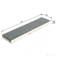 Салонный фильтр BOSCH R5537 R 5537 351374 1987435537 - Изображение 8