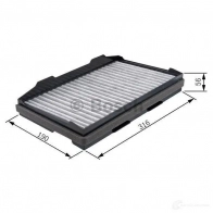 Салонный фильтр BOSCH 1987432401 R 2401 6GXX0D0 351234 - Изображение 2
