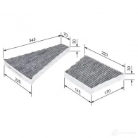 Салонный фильтр BOSCH 351353 1987435506 R5506 R 5506 - Изображение 2