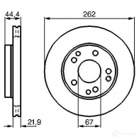 Задний противотуманный фонарь BOSCH 1423138567 O6S5S N 0313106003 3165142179575