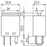 Реле BOSCH 334839 O8L2H V23 074-B1201-X72 0986332051 - Изображение 4