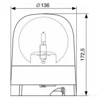 Вращающийся проблесковый маячок BOSCH RE 60 D 24V gelb 7782374005 363721 CZ12R