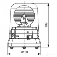 Вращающийся проблесковый маячок BOSCH 363627 RKLE 200 B1 24V RED ODL1P 7782324420 - Изображение 2