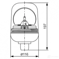 Вращающийся проблесковый маячок BOSCH 363649 OJ5Q63Z 7782332021 RE-60 A 12V YELLOW - Изображение 3