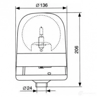 Вращающийся проблесковый маячок BOSCH WM5YJB RE 60 FLX 12V gelb 7782332009 363643