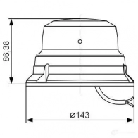 Вращающийся проблесковый маячок BOSCH I06UM 363633 7782328003 RKLE LED COMPACT FORM B YELLOW