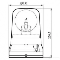 Вращающийся проблесковый маячок BOSCH 7782374405 363731 RKLE 200 D 24V rot NDINZCQ
