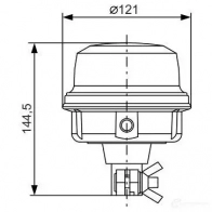 Вращающийся проблесковый маячок BOSCH JTQLR 363629 7782328001 RKLE LED COMPACT FORM A YELLOW - Изображение 3