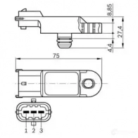 Датчик BOSCH DS-LD F6 319434 0281002566 L4DLN - Изображение 6