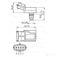 Датчик абсолютного давления BOSCH DS-LD F6-T 0281002573 F24LC8N 319438 - Изображение 3