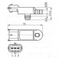 Датчик абсолютного давления BOSCH 01EZ6M 0281002616 319463 DS-LDF 6 - Изображение 5