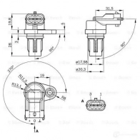 Датчик положения распредвала BOSCH 309979 PG -3-8 2WUHE67 0232103097 - Изображение 6