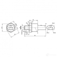 Датчик давления топлива BOSCH 0281002238 CR/RDS 2/1500/AK S 5MLMV04 319251 - Изображение 2