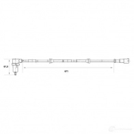 Датчик АБС BOSCH WS6401 Renault Kangoo (KC) 1 Минивэн 1.9 dTi (KC0U) 80 л.с. 2000 – 2025 0265006401 DF 6